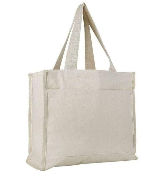 Blank cotton tote bag organic canvas shopping bag canvas custom tote bag with rope handles